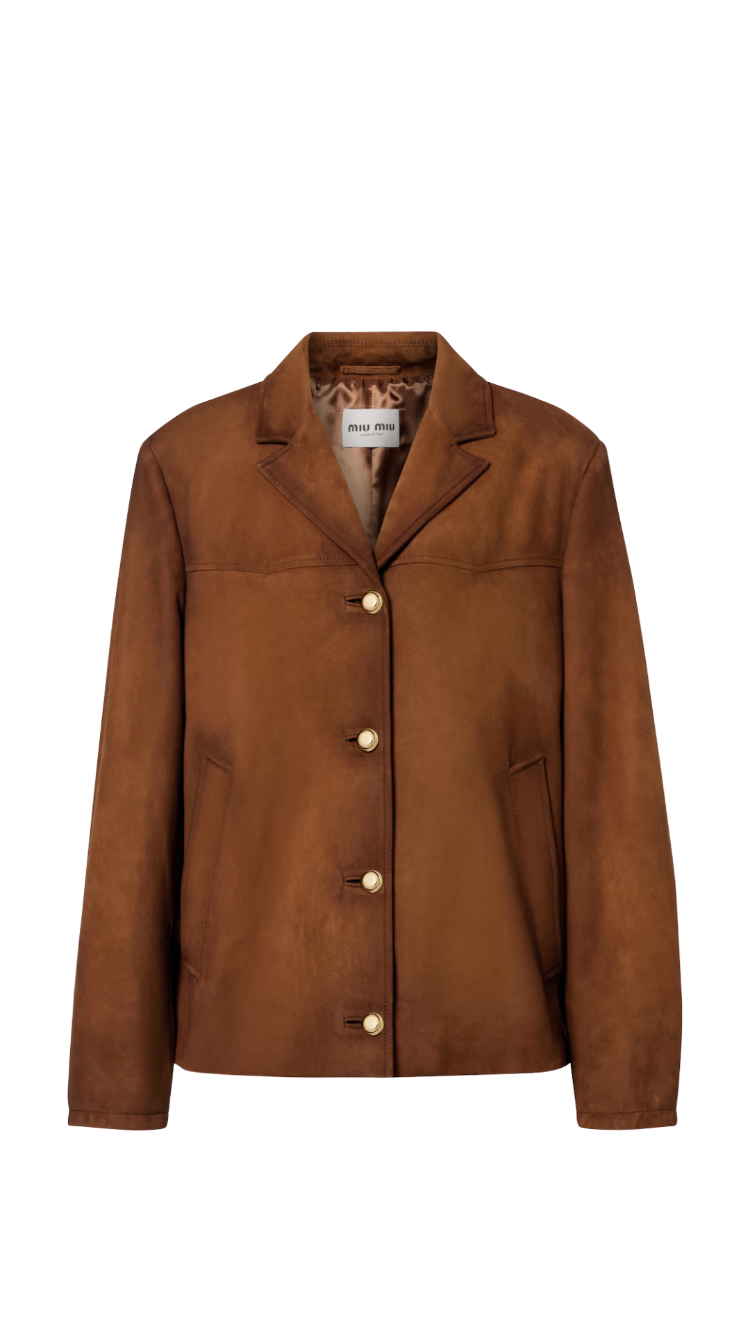 Suede Jacket in Brandy