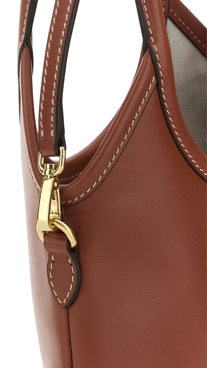 IVY Leather Handbag in Brown