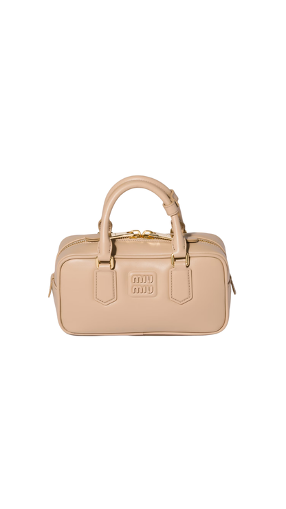 Arcadie Leather Bag in Sand Beige