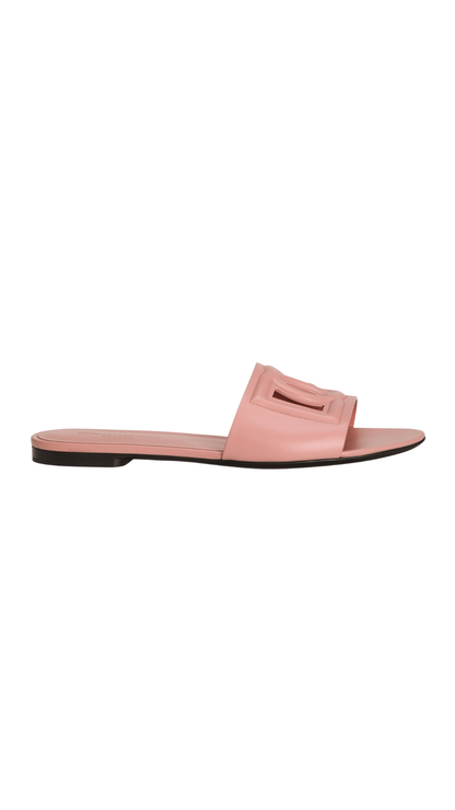 Calfskin Sliders in Pink