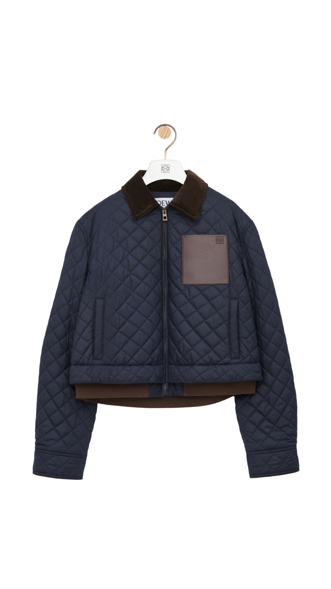 Short Jacket in Dark Navy Technical Fabric
