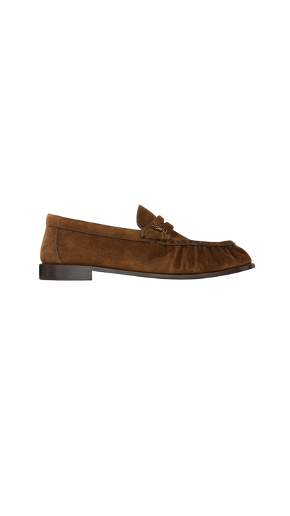Le Loafer Supple In Dark Havana Suede