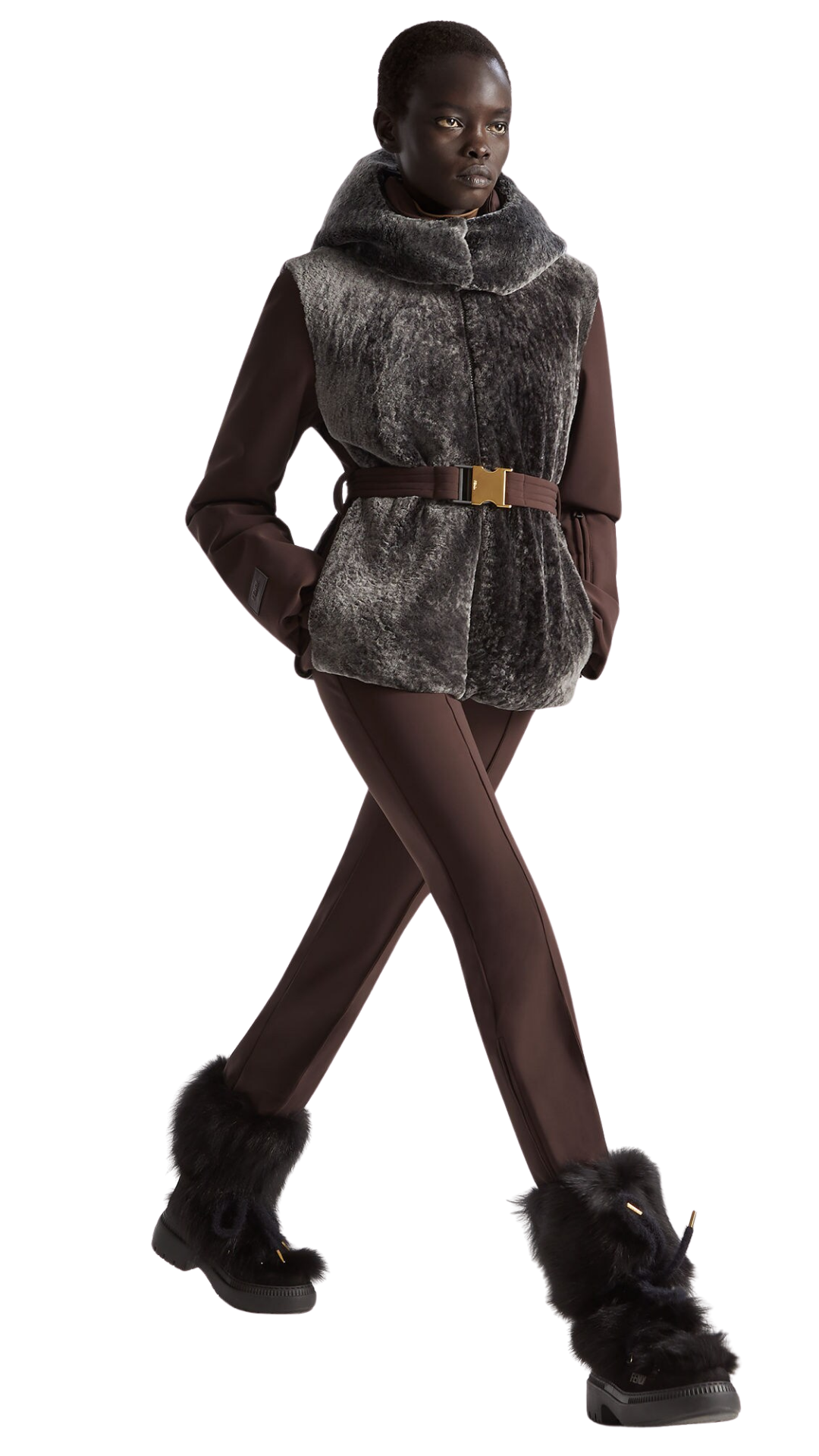 Apres Chic in Black Fox Fur Boots