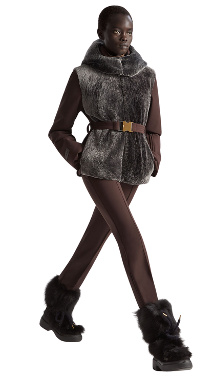 Apres Chic in Black Fox Fur Boots