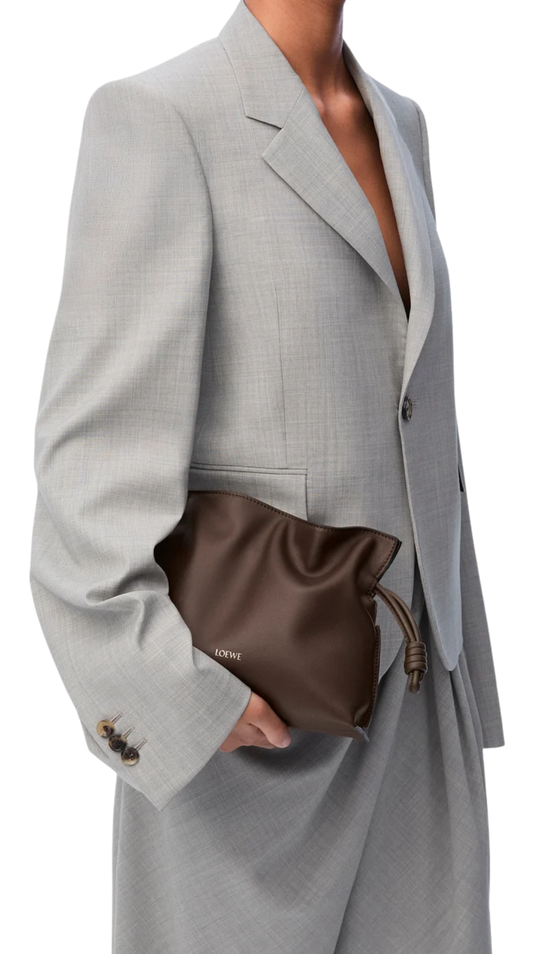 Mini Flamenco Clutch in Chocolate