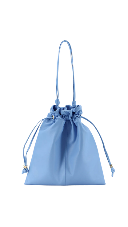 Small Crystal Pouch In Lambskin in Blue