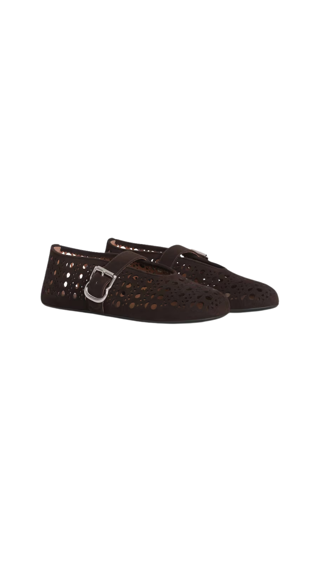 Ballet Flats Vienne In Dark Brown Suede