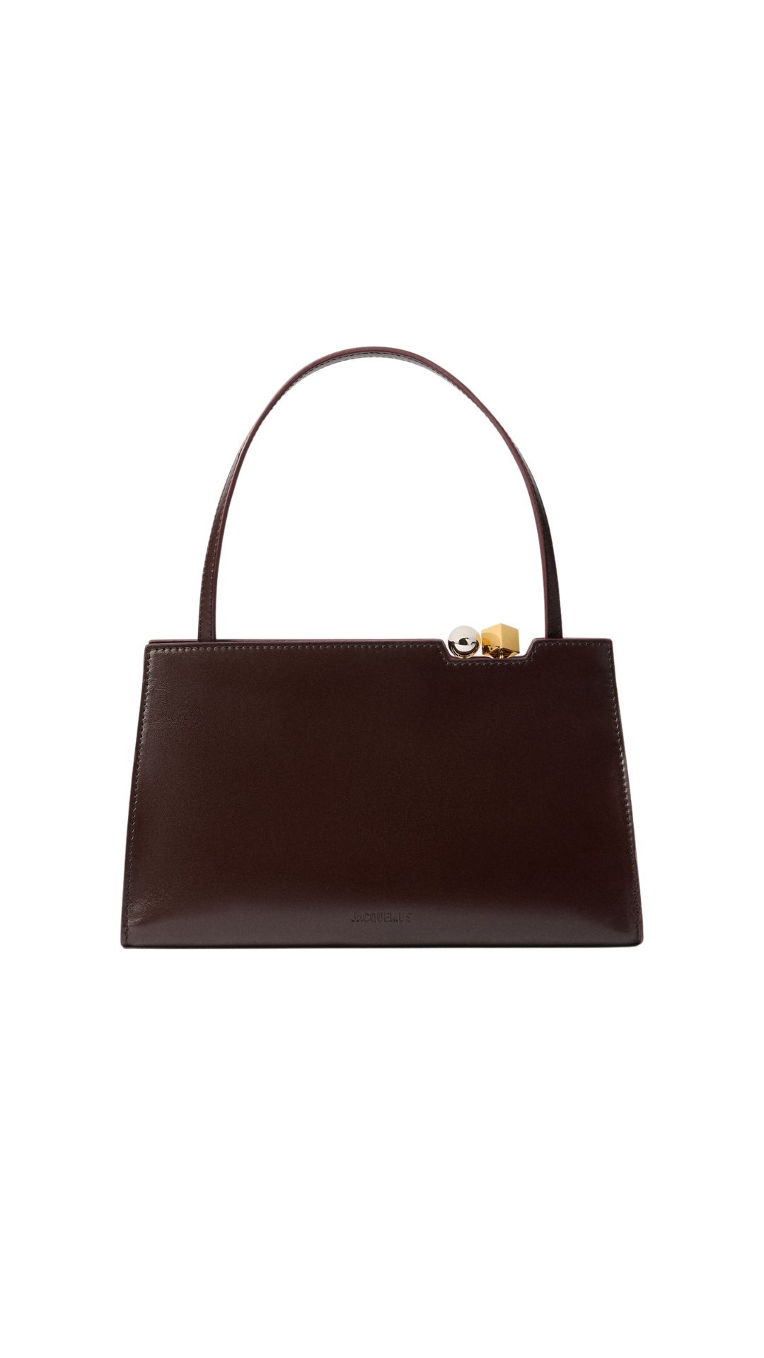 The Salon Charm Shoulder Bag in Dark Brown