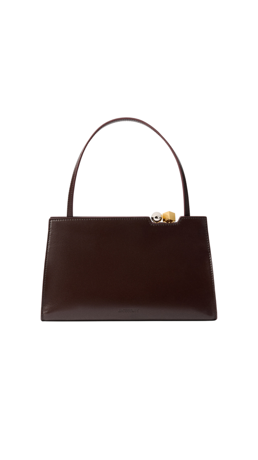 The Salon Charm Shoulder Bag in Dark Brown