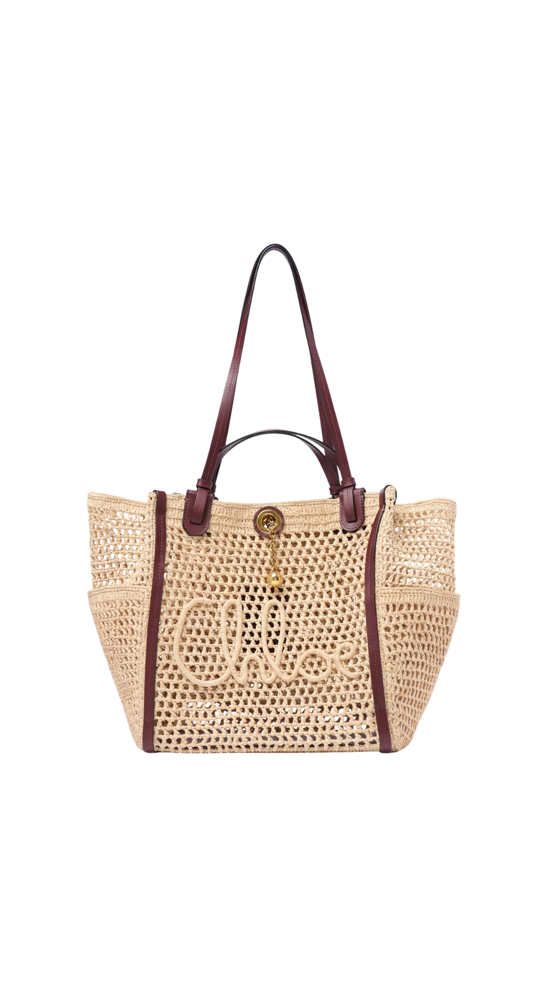 Iconic Double Carry Bag in Raffia