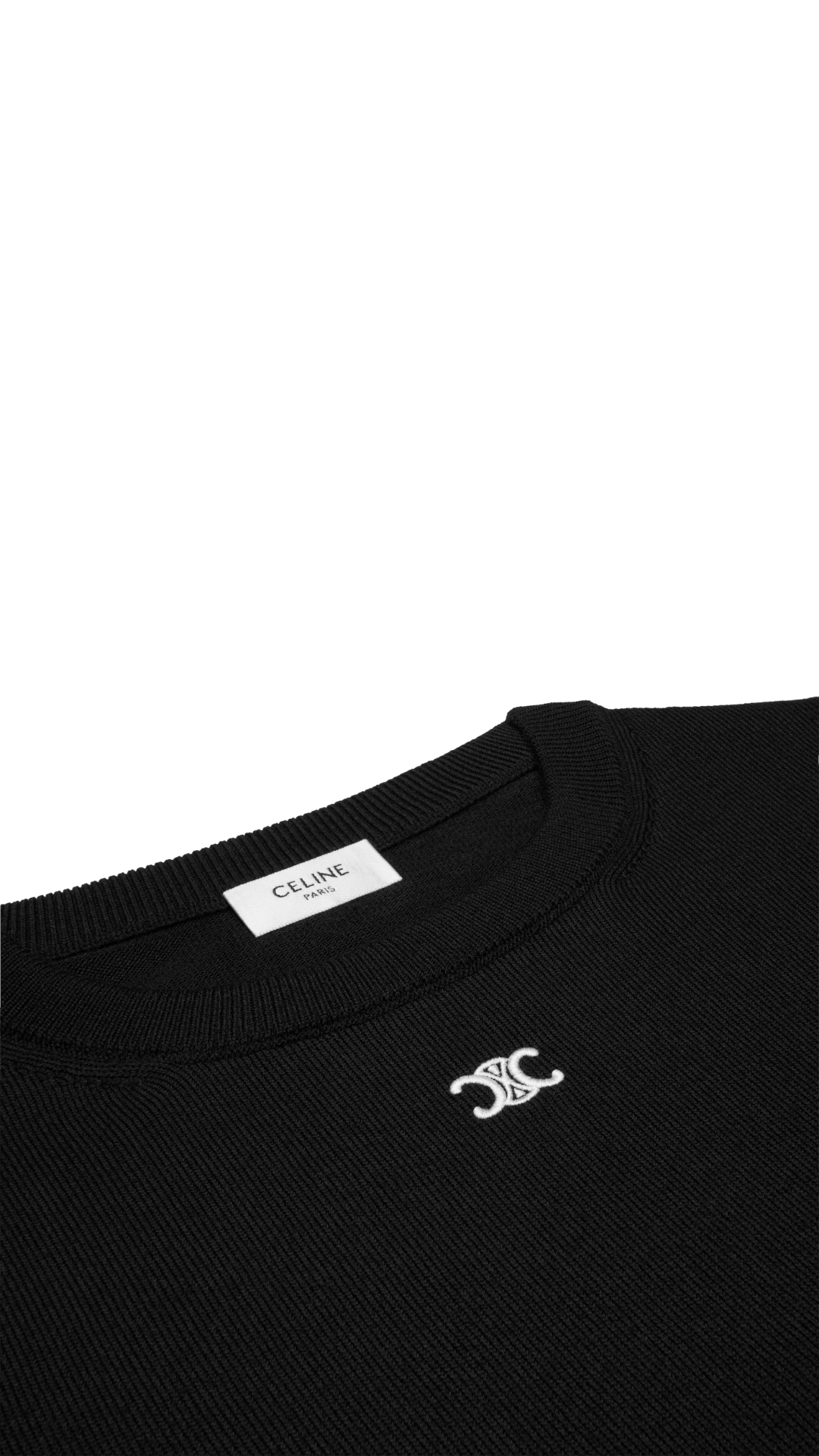 Top In Black Fine Wool