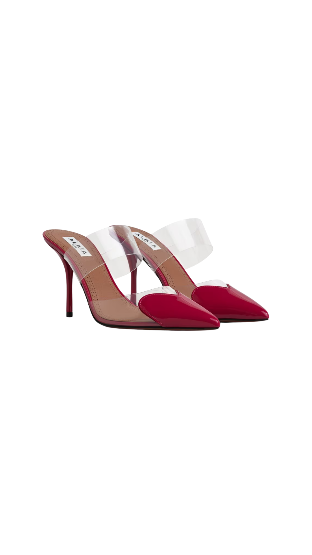 Le Cœur Mules In Raspberry Patent Leather