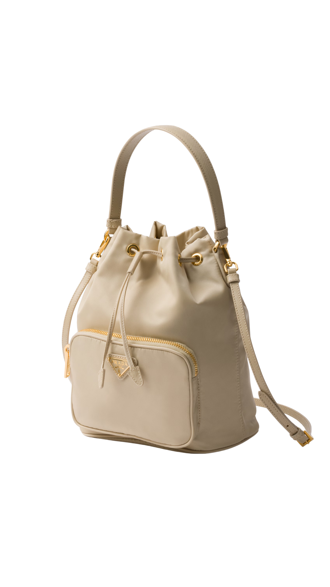 Duet Re-Nylon Bucket Bag in Desert Beige