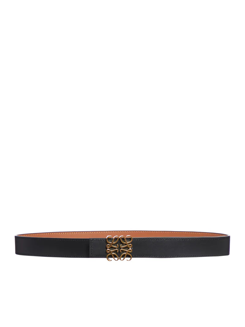 Reversible Anagram Belt 2.8 cm Tan/Black/Gold