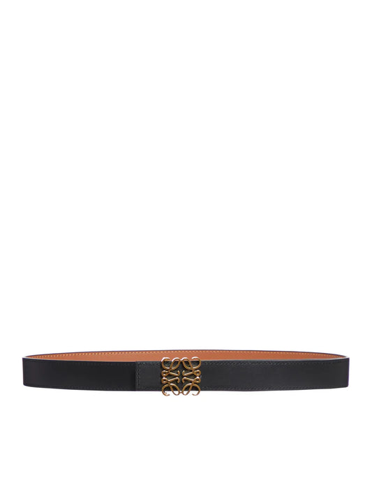 Reversible Anagram Belt 2.8 cm Tan/Black/Gold