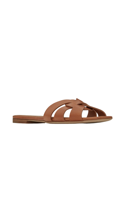 Tribute Mules in Smooth Leather AMBER