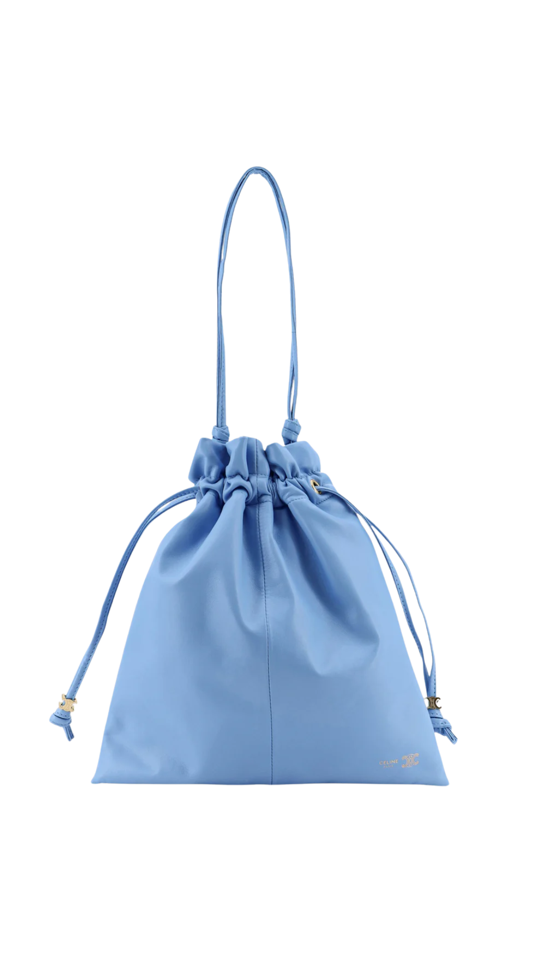 Small Crystal Pouch In Lambskin in Blue