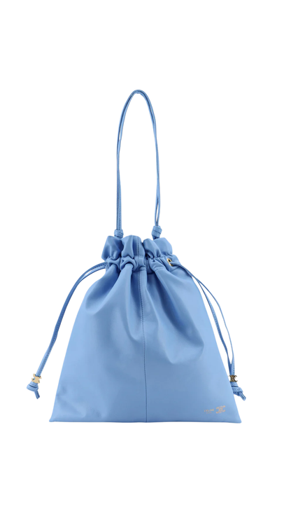 Small Crystal Pouch In Lambskin in Blue