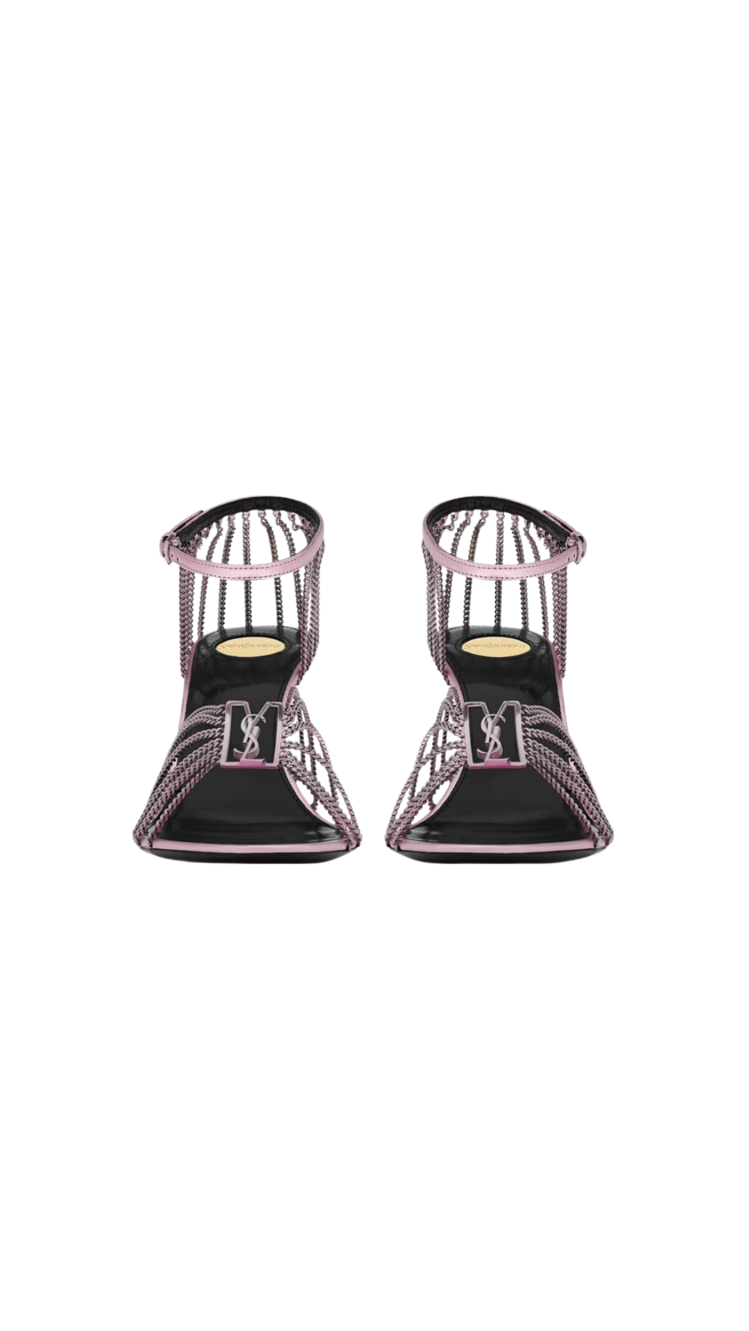 Babylone Sandals In Kitty Pink Metallic Leather And Metal