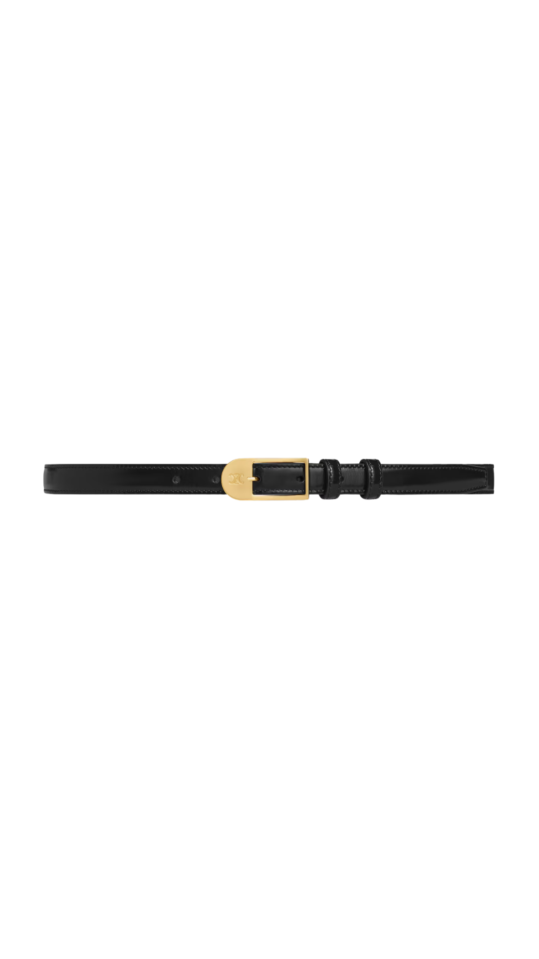 Cinturón Bc-25 de 18 mm en piel taurillon negra