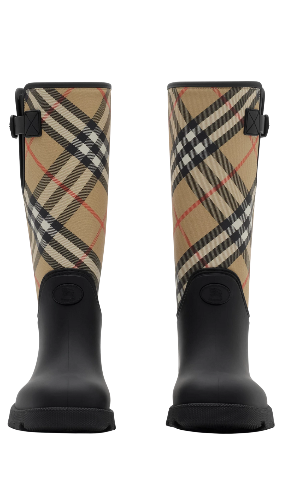 Rubber Marsh Stamp High Boots in Black