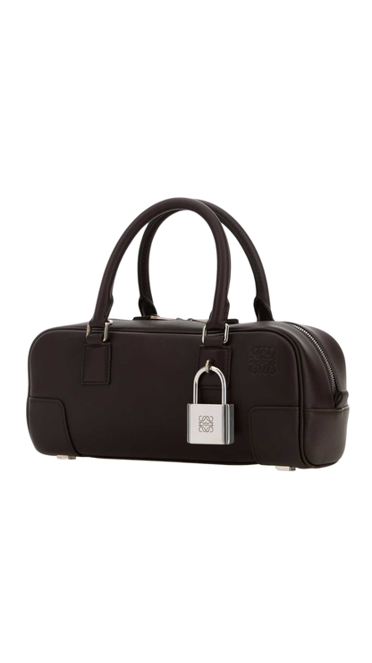 Amazona 23 Cropped Bag in Dark Chestnut Nappa Calfskin