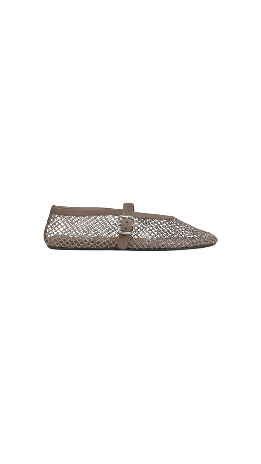 Ballet Flats In Strass Fishnet