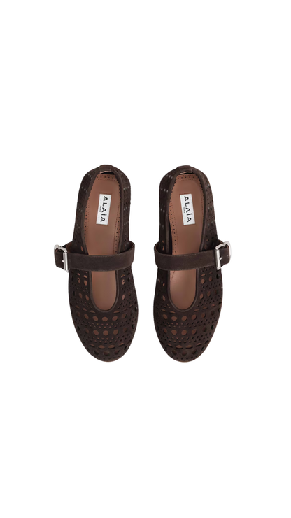 Ballet Flats Vienne In Dark Brown Suede
