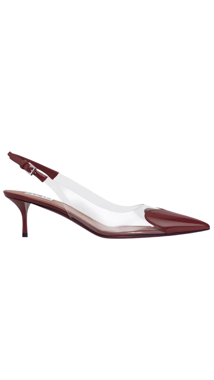 Le Cœur Slingbacks In Red Patent Leather