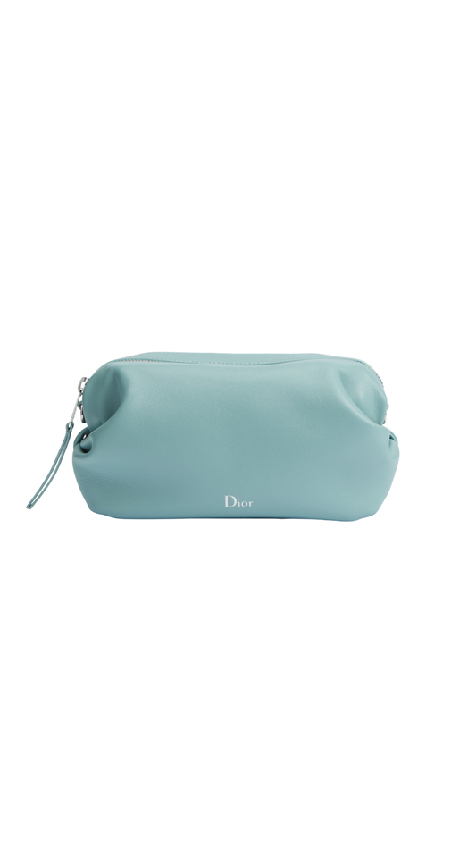 Dior Bow Pouch Bleu Tourmaline Supple Lambskin