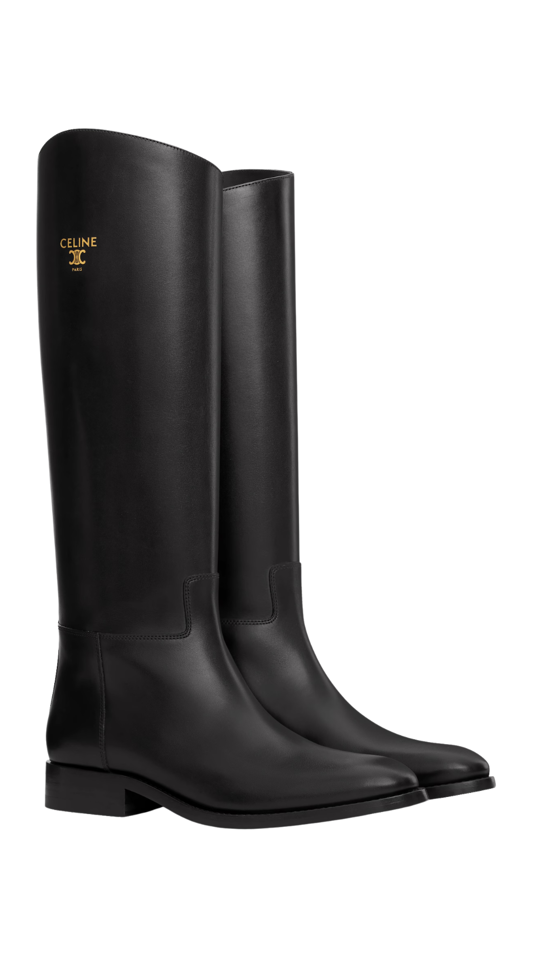 Bota Anais de piel de becerro negra