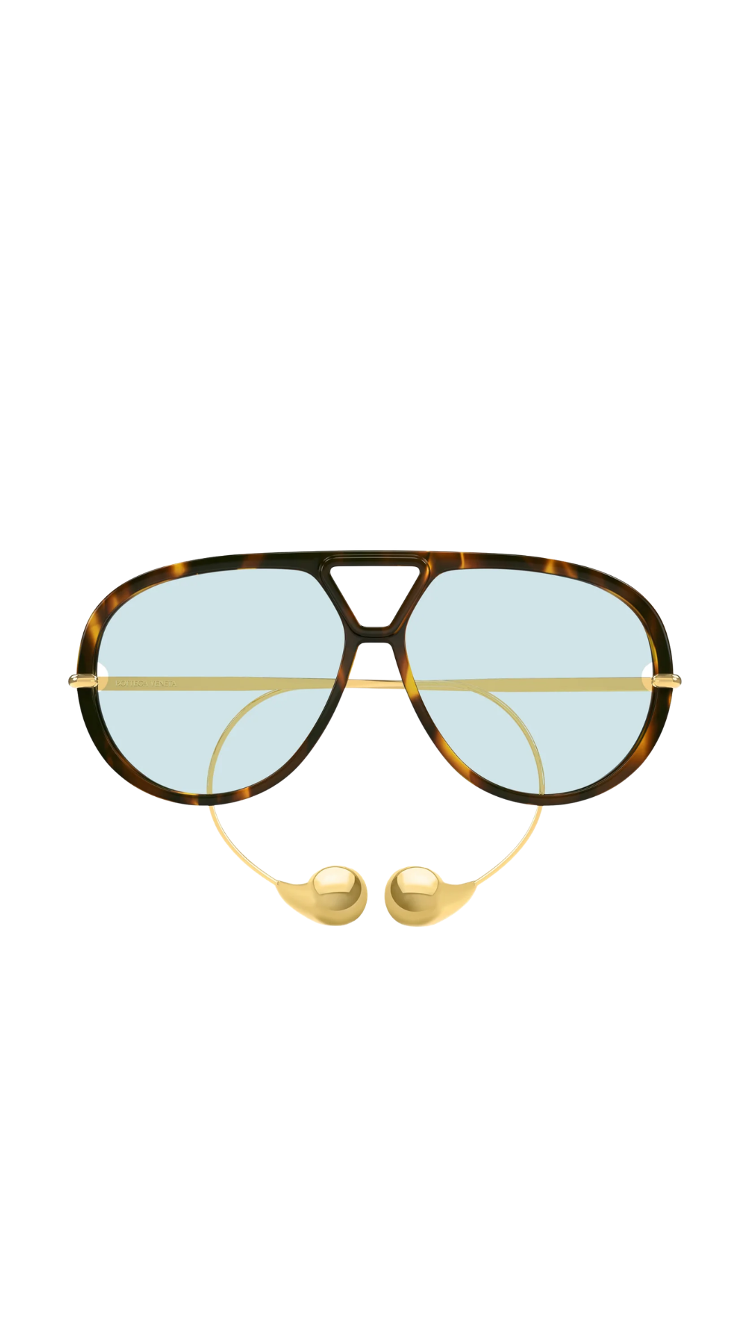 Drop Aviator Sunglasses in Havana-Gold-Green