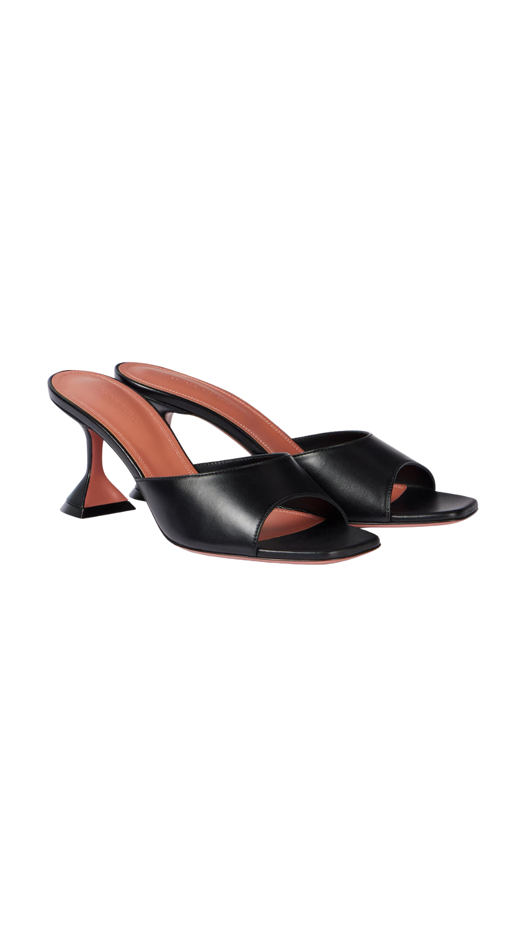 Mules Lupita 70 de piel en negro