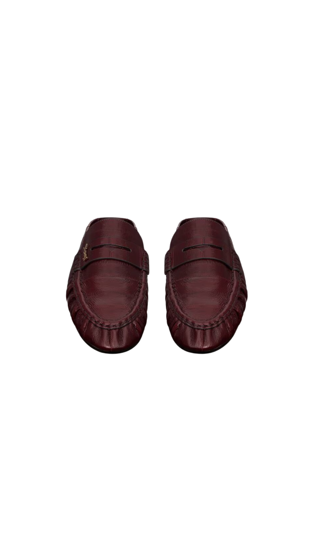 Le Loafer Mules In Deep Bordeaux Eel