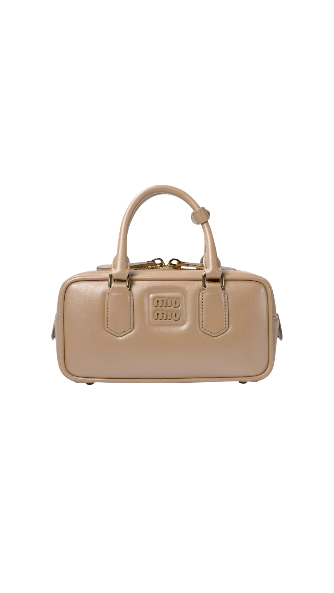 Arcadie Leather Bag in Beige