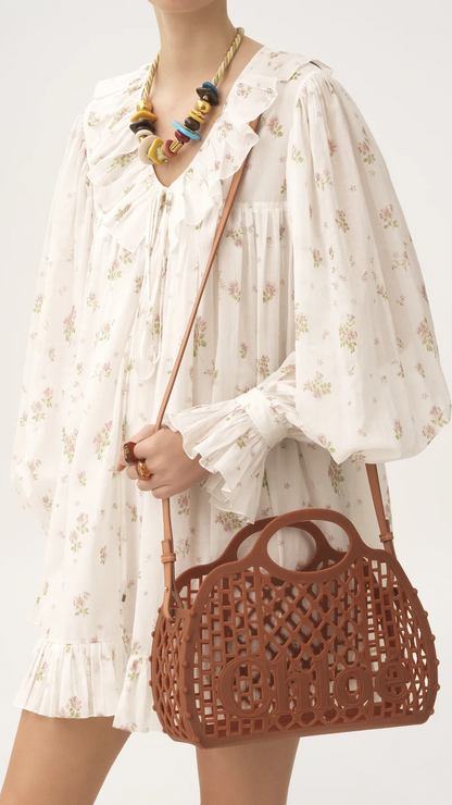 Chloé Cage Tote Bag in Jelly  Wooden Orange