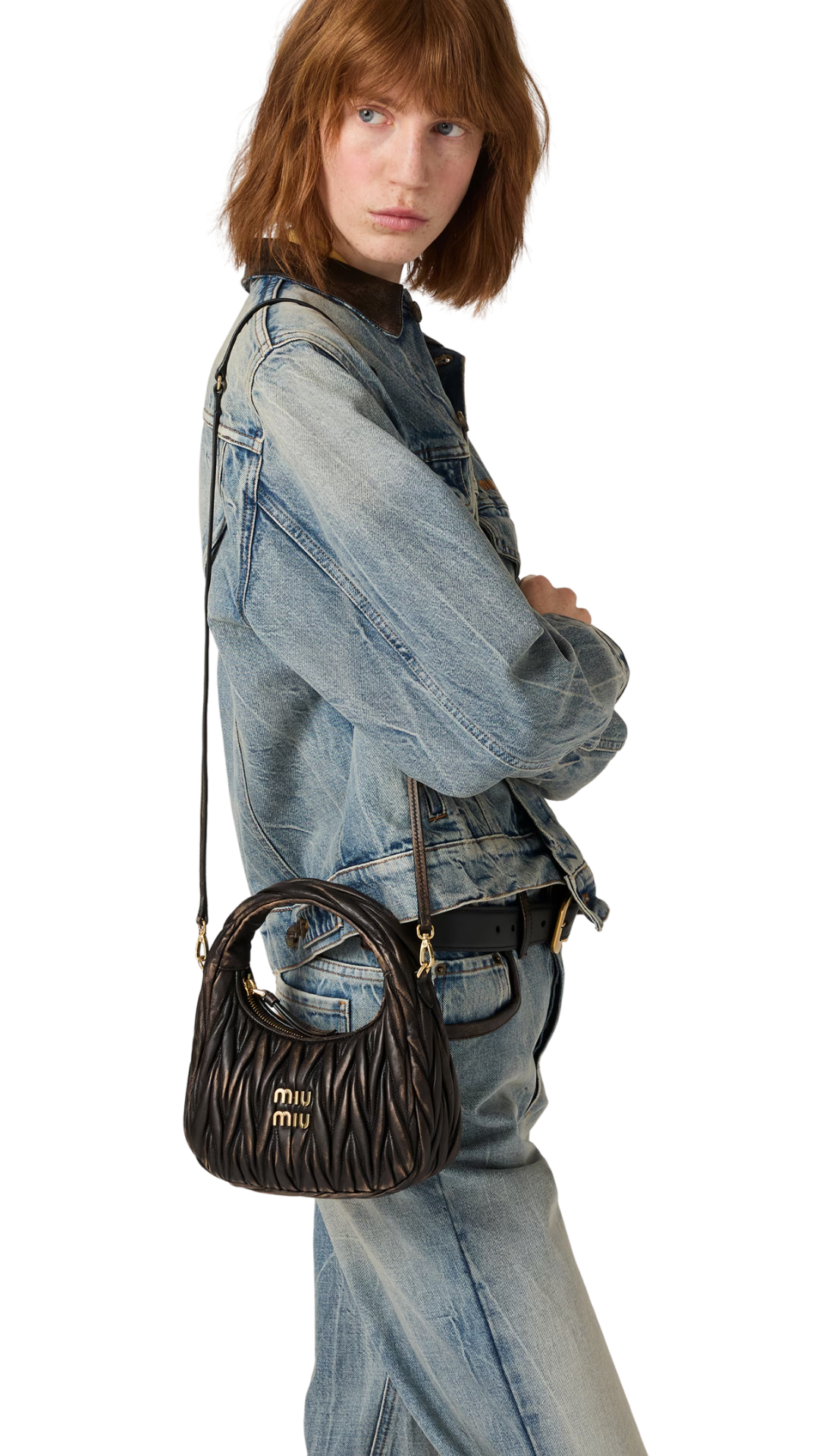 Wander Matelassé in Coffee Nappa Leather Bag