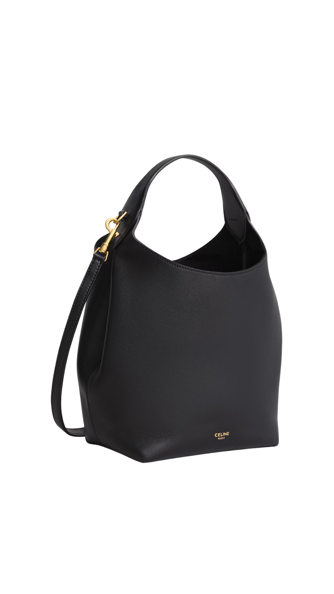 Bolso Hobo Pequeño - Piel de Becerro Suave y Flexible en Negro