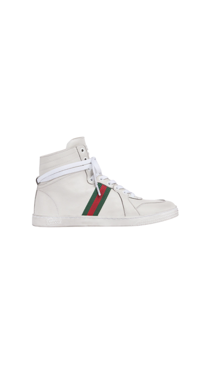 Women's Stretch High-Top Sneaker in White