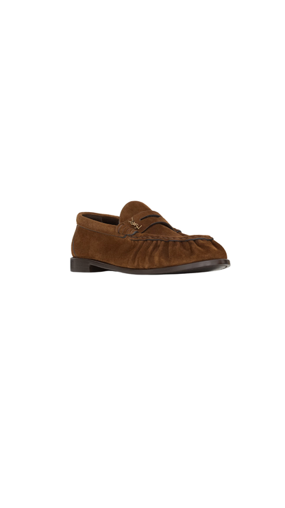 Le Loafer Supple In Dark Havana Suede