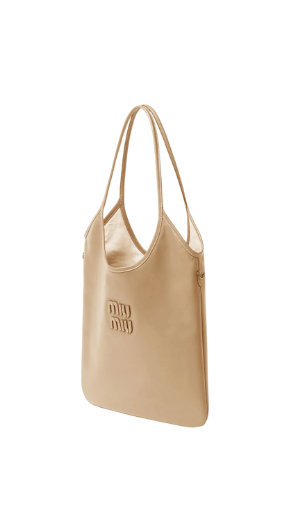 IVY Leather Bag in Sand Beige