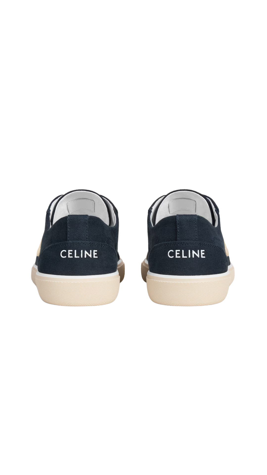 Celine Alan Sneakers With Triomphe In Navy Canvas