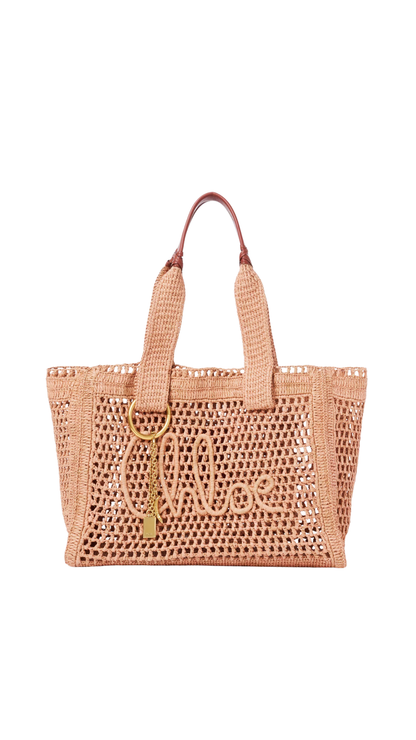 Summer Banana East-West Tote Bag In Raffia