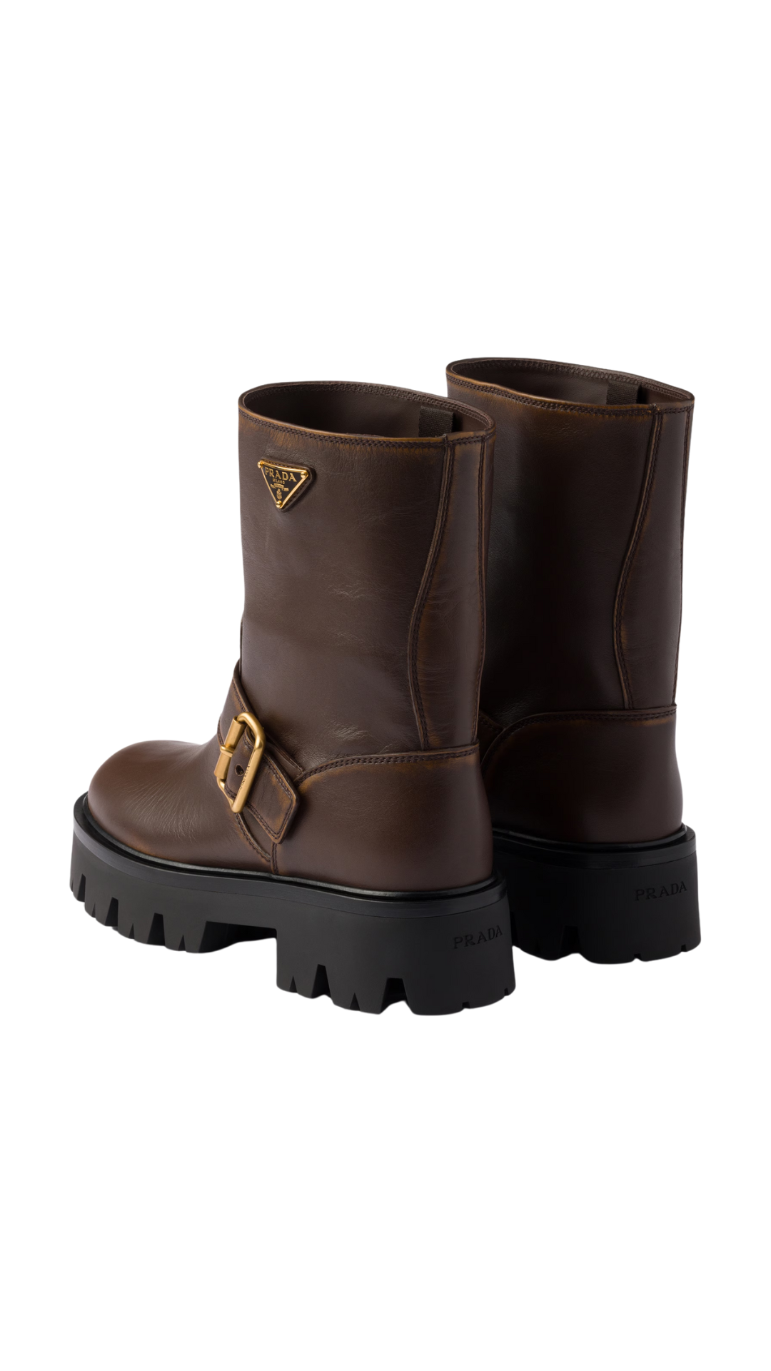 Leather Booties in Cocoa Brown
