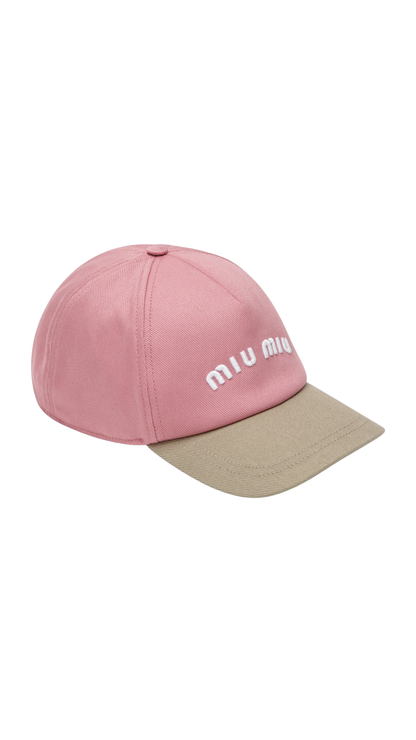 Drill Baseball Cap in Begonia Pink/Cord