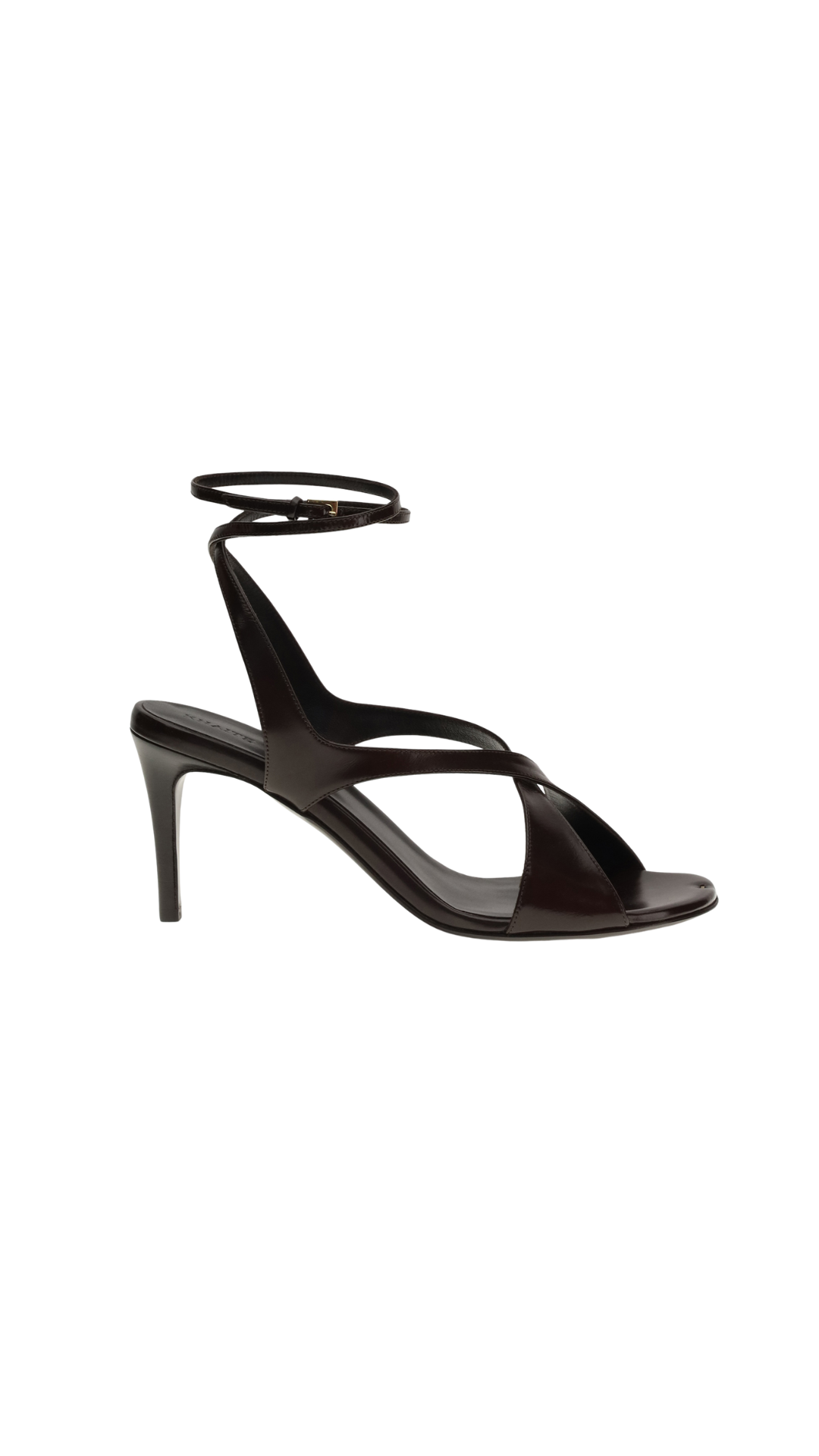 Liria Ankle Strap Sandal in Dark Brown