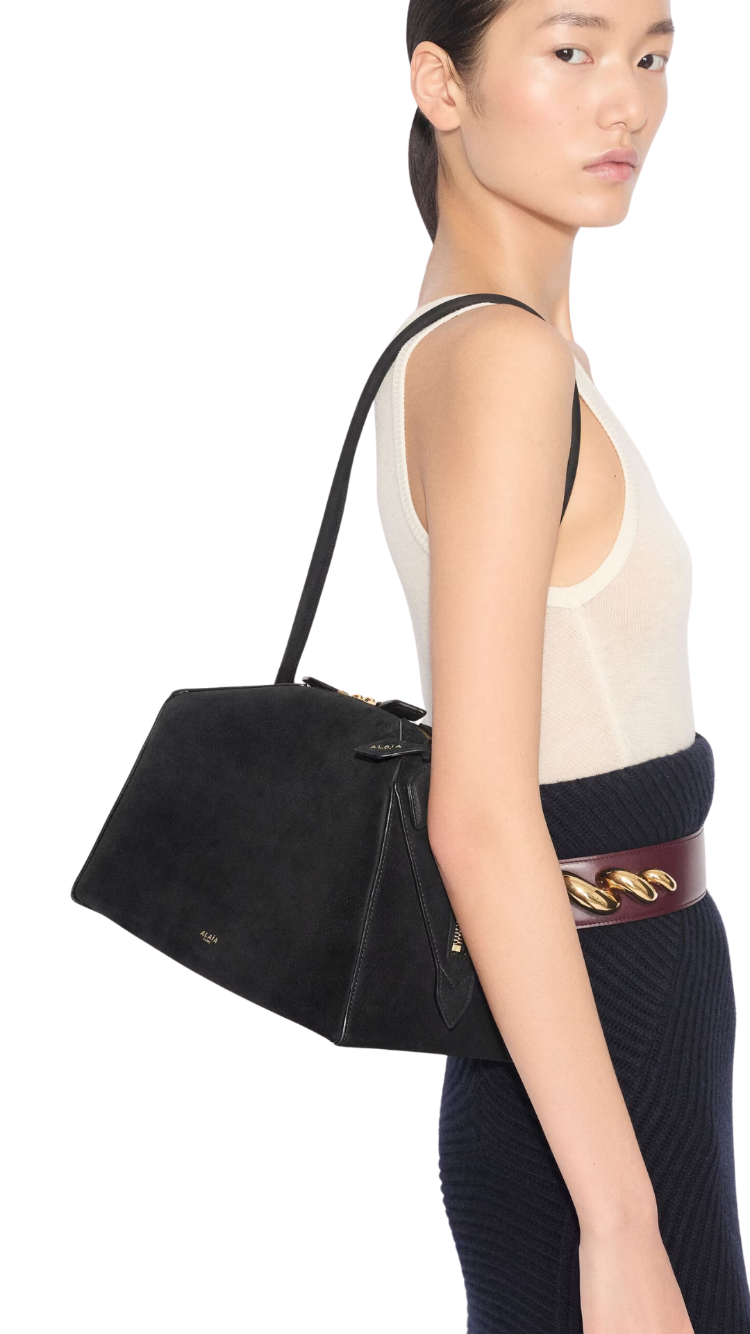 Le Bouledogue Bag In Black Nubuck