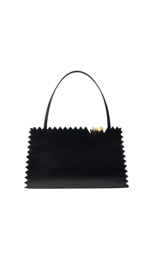 The Salon in Charm Shoulder Bag in Black