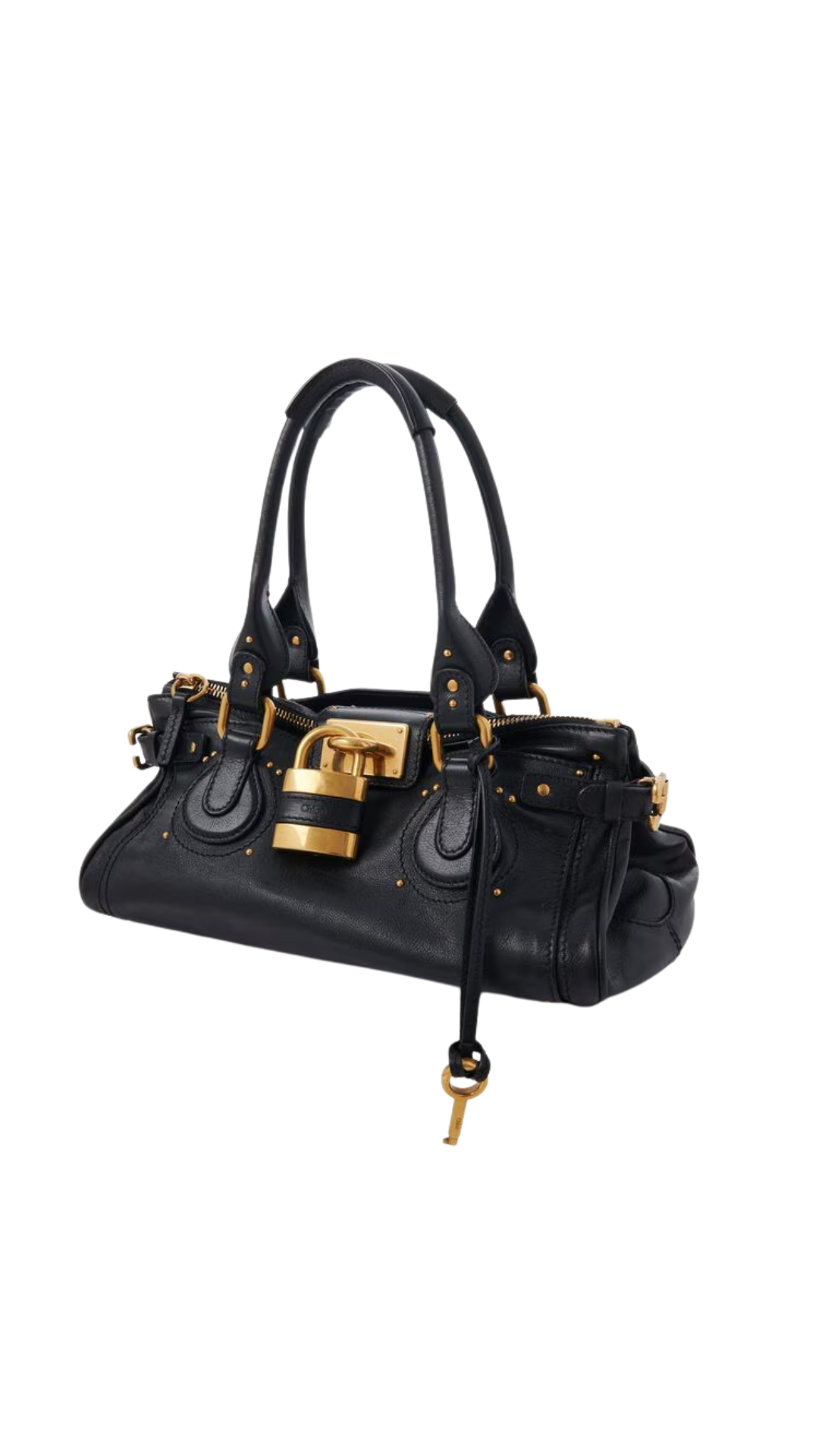 Paddington Bag In Black Grained Leather