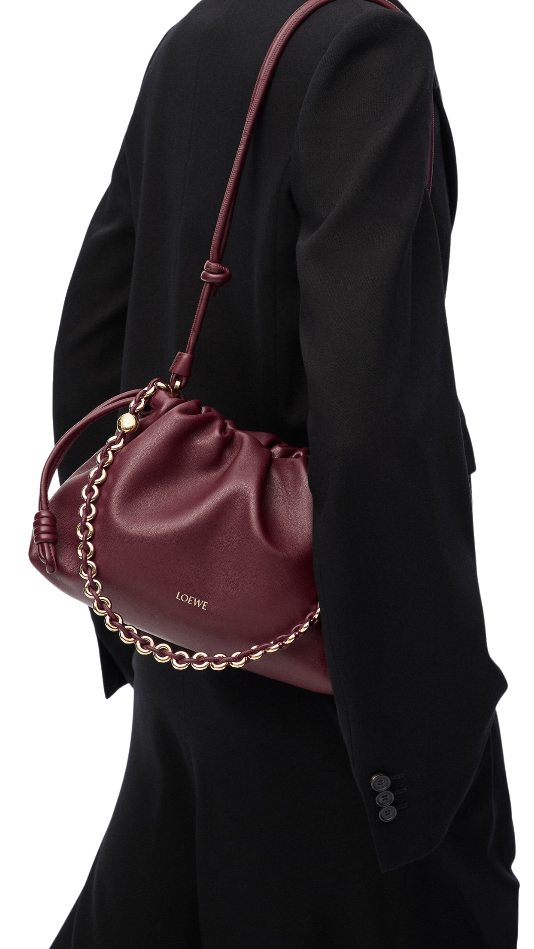 Medium Flamenco Purse in Dark Burgundy